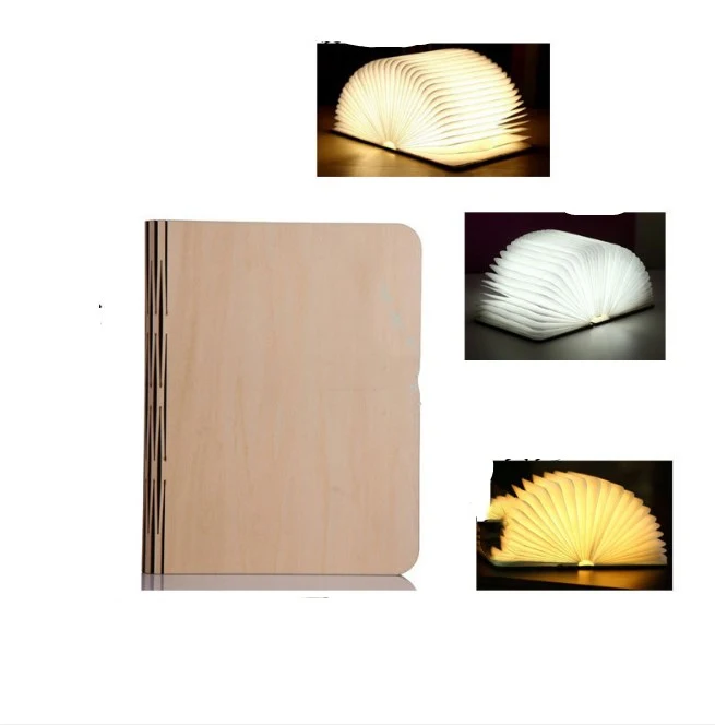 Solid wood book light