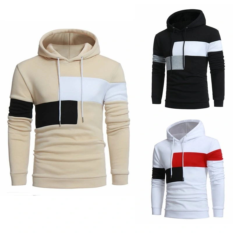 Color Matching Sweater Men's Color Contrast Hoodie