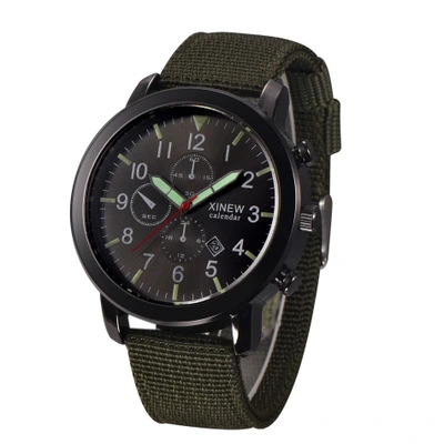 Men's Watch Nylon Band Calendar Quartz Watch