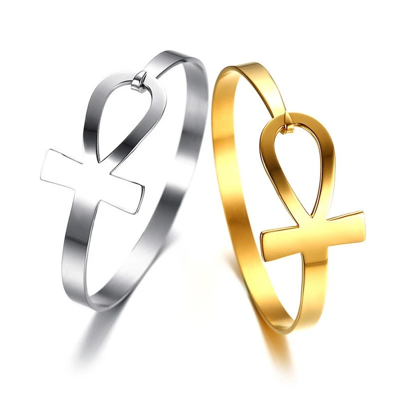 Stainless steel cross bracelet