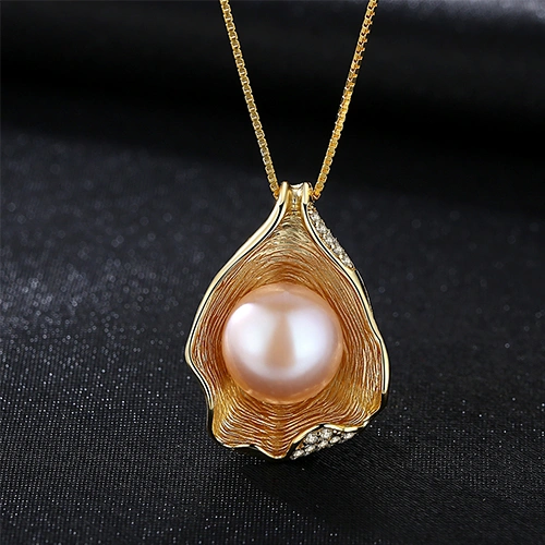 Pearl Pendant Sterling Silver Necklace