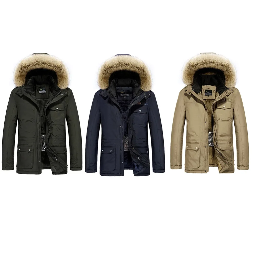 Cotton hooded fur collar
