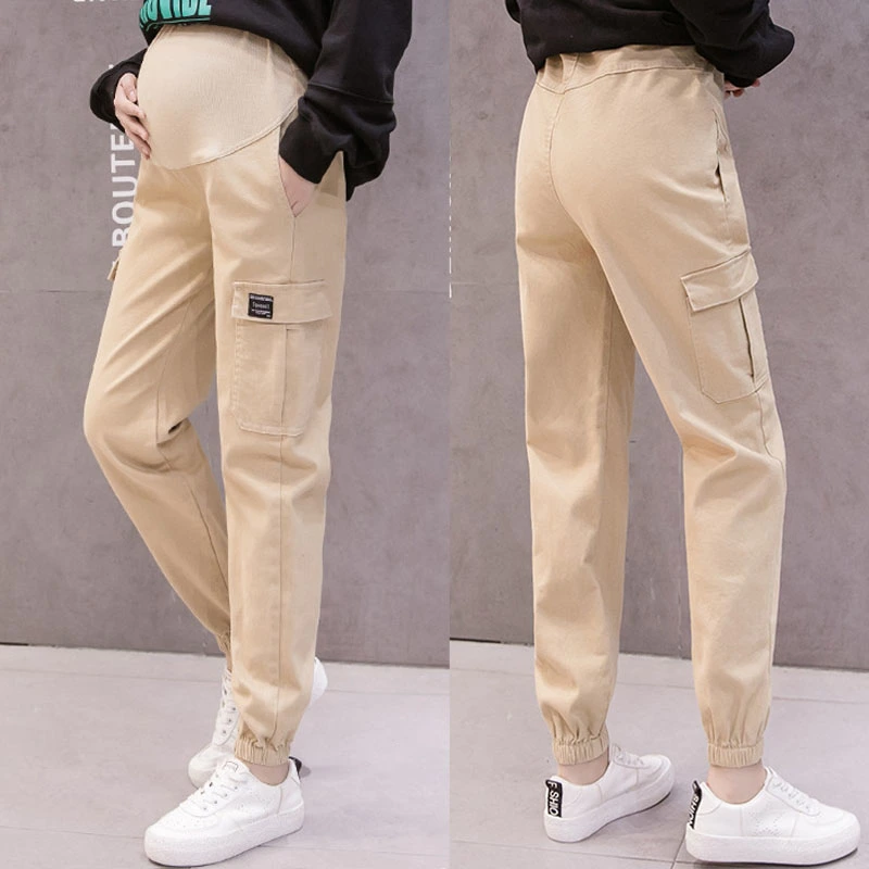 High-waisted small-foot pants