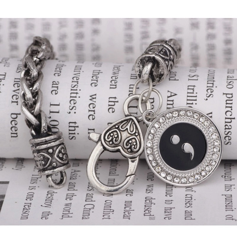 Semicolon Bracelet Dripping Oil Semicolon Pendant Bracelet