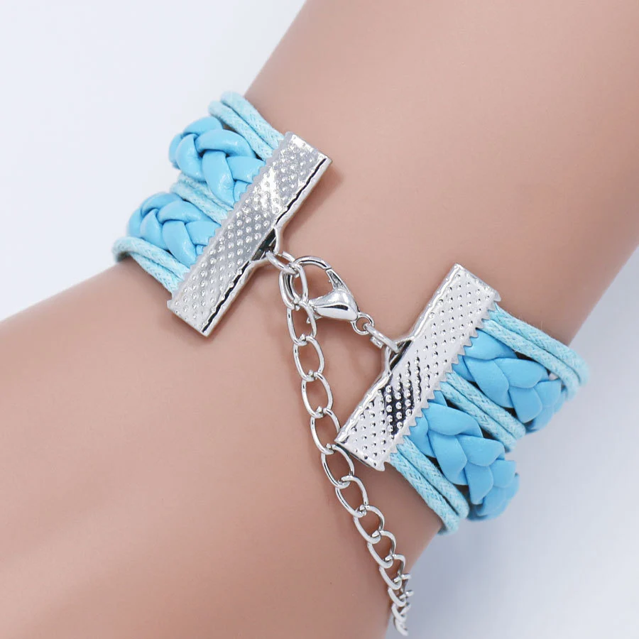 Multi-layered gemstone wolf bracelet