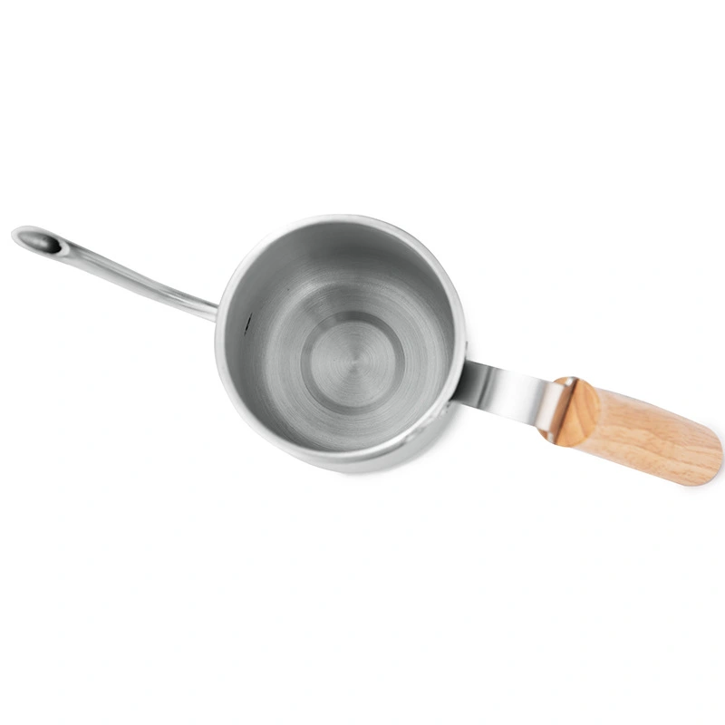 Household coffee pot with wooden handle