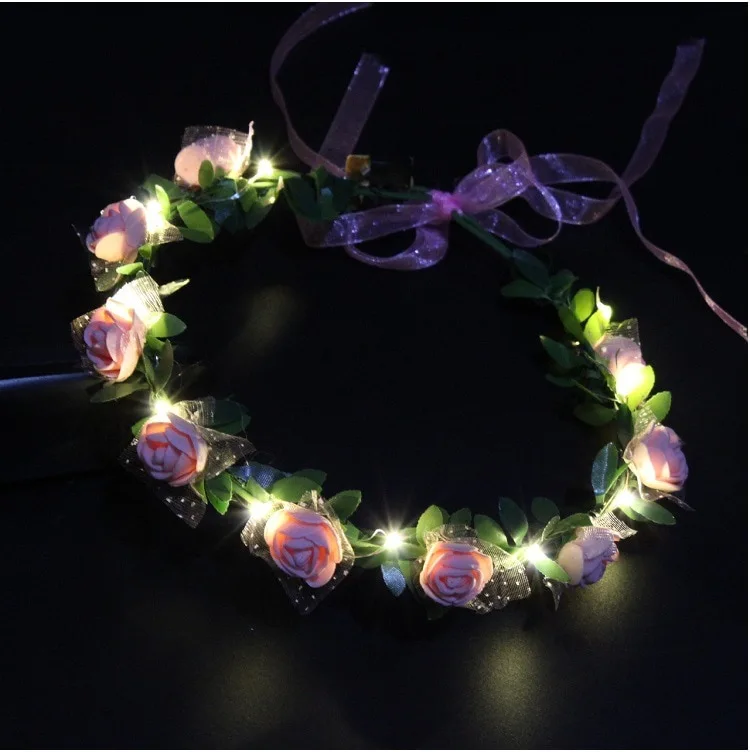 Glowing garland headdress