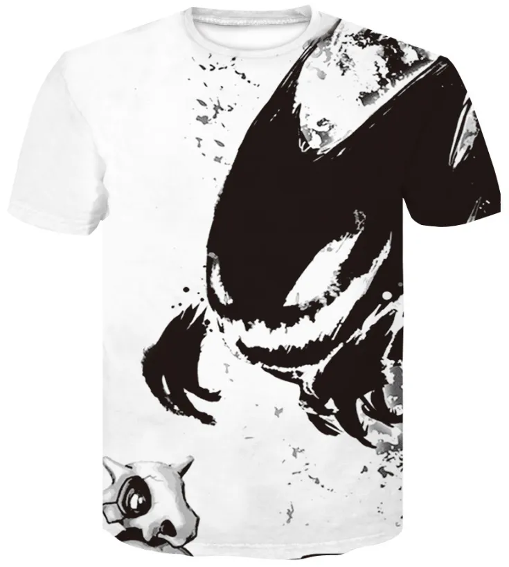 Dinosaur pattern digital print 3DT shirt Personality creative street style men's short sleeve