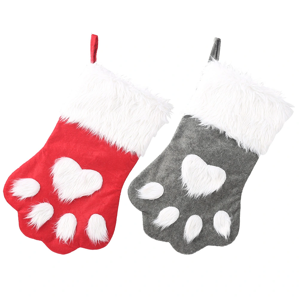 Christmas long hair pet socks