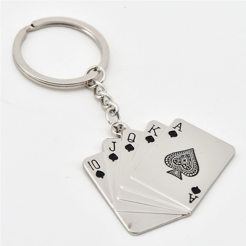 Playing card keychain