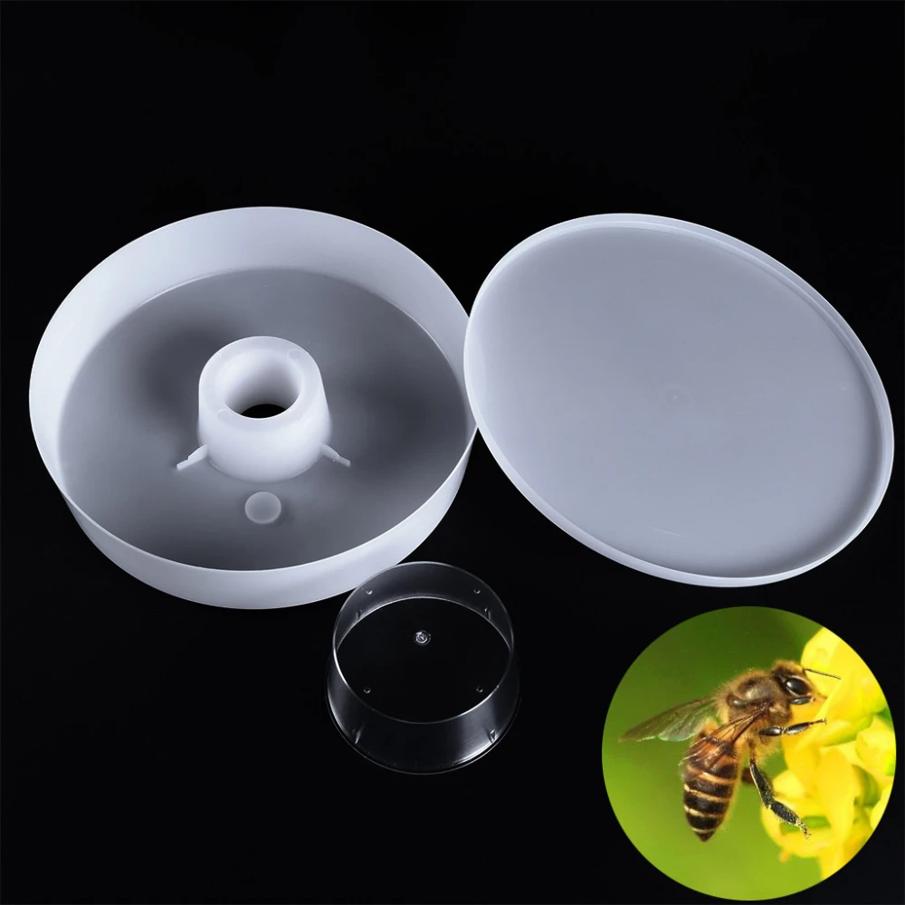 Plastic bee feeder