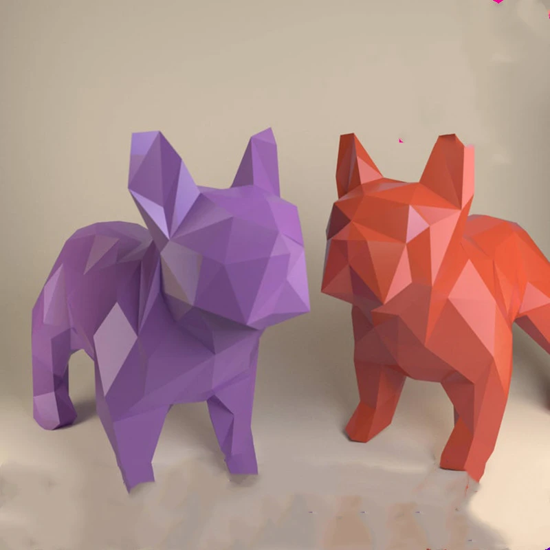 Geometric origami 3D paper model