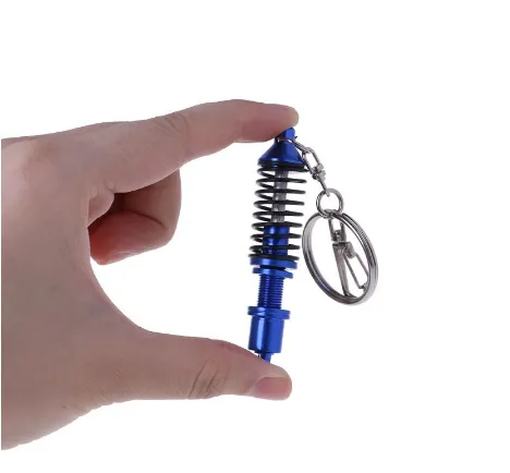 Spring shock absorber keychain