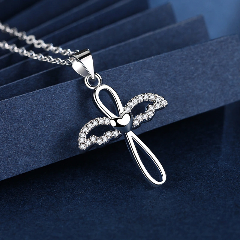 Angel cross pendant