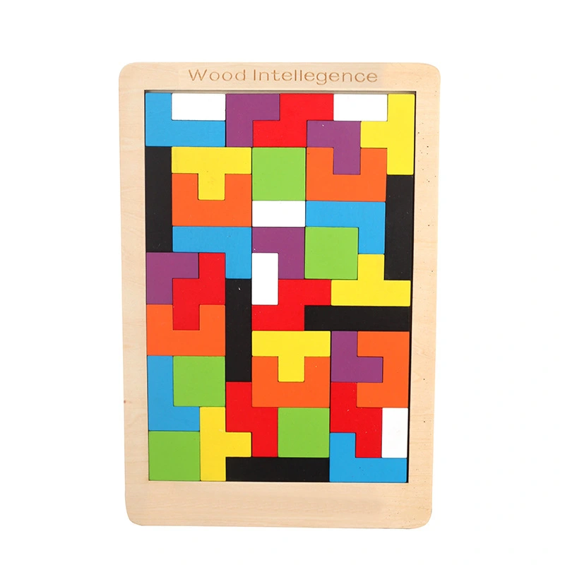 Wooden tetris toy