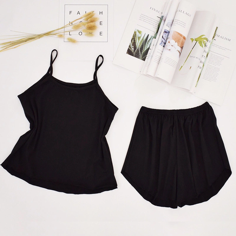 Women's pajamas vest shorts suit