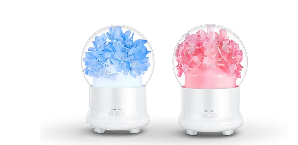 New eternal flower aromatherapy machine colorful night light essential oil mini humidifier custom gift