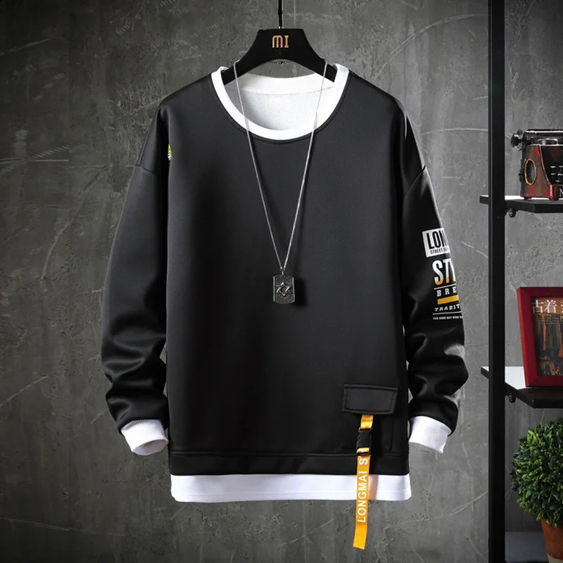 Men's loose round neck sweater