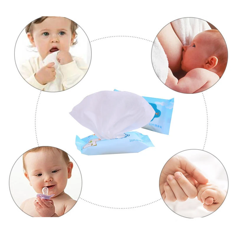 10-Pack Removable Wet Wipes