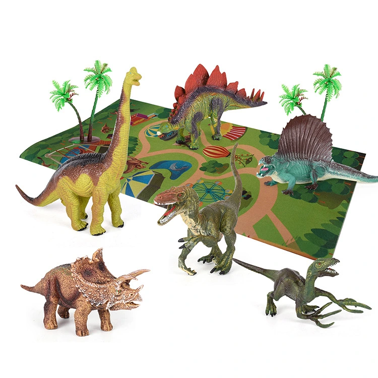 Children's dinosaur world game carpet scene
