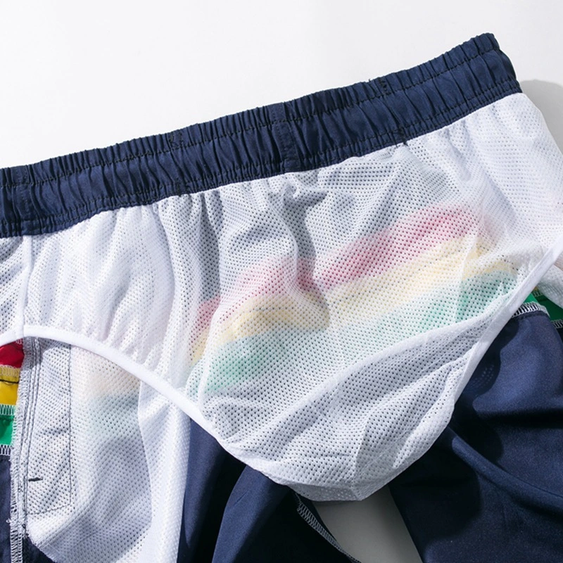 Home casual pants striped printed beach pants