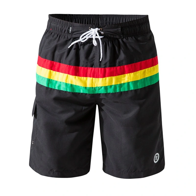 Home casual pants striped printed beach pants