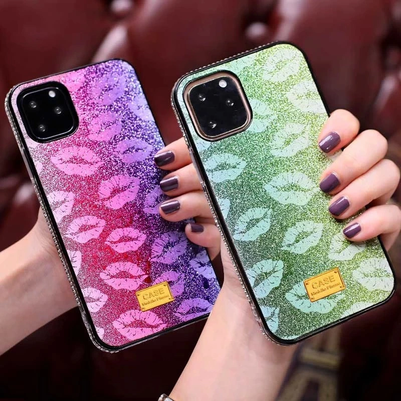 Glitter powder side phone case