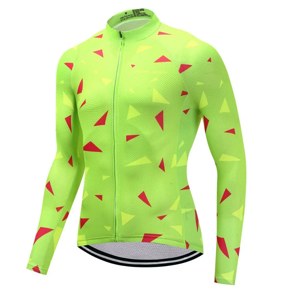 Long Sleeve Cycling Jersey - LimeLines