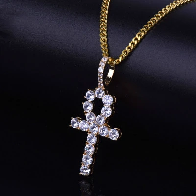 Diamond cross pendant necklace