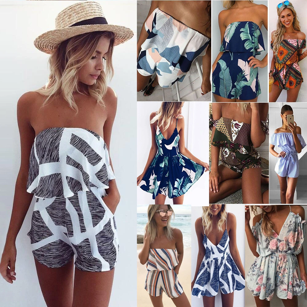 Flounce strapless jumpsuit