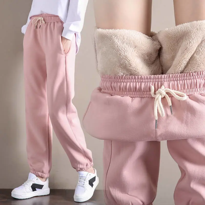 Women's plus fleece padded sweatpants