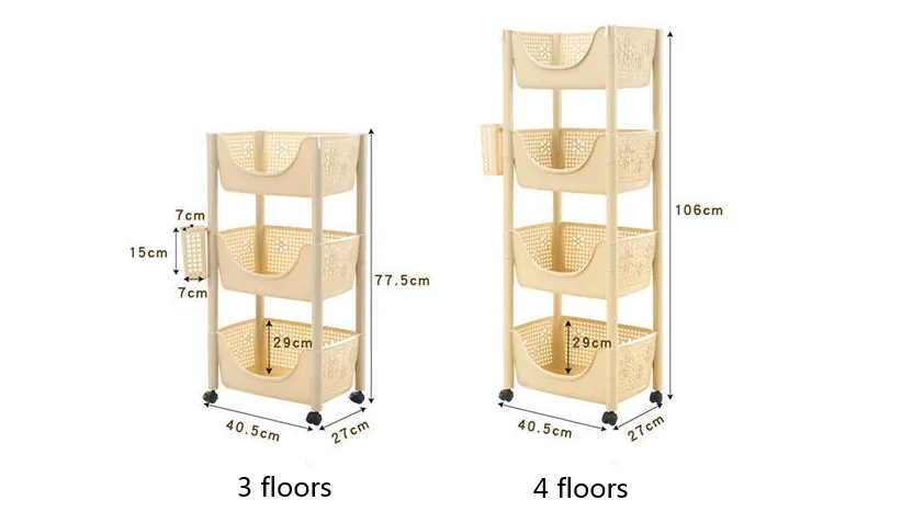 Fruit and vegetable shelf pot rack storage shelf