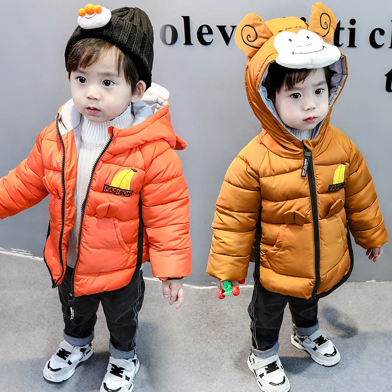  cartoon baby monkey cotton padded jacket