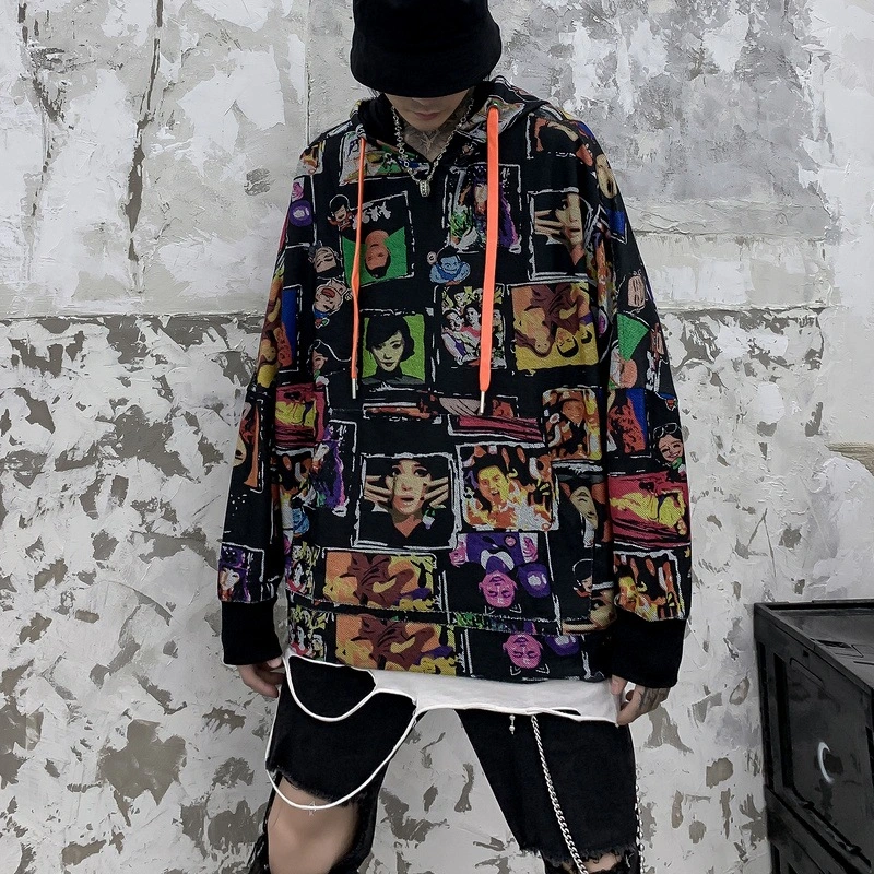Hip-hop print sweatshirt