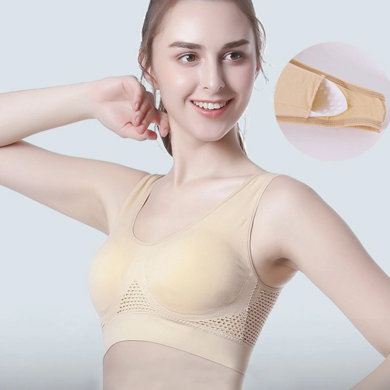 3D gather shockproof vest bra