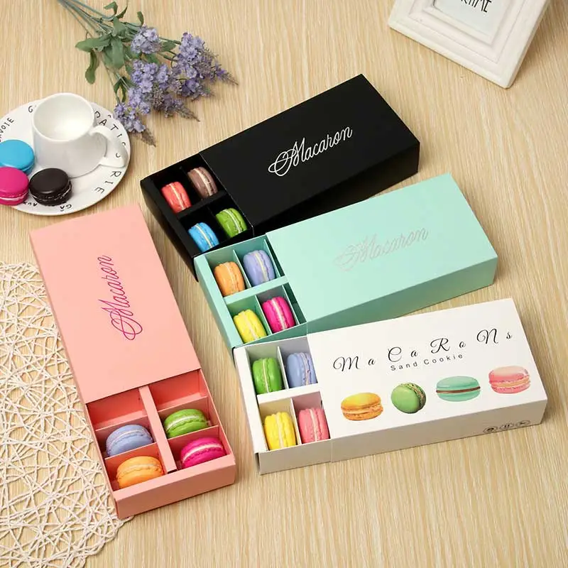 12 pieces of macaron box high-end hot stamping box