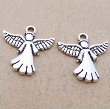 Ancient Silver 100/pack Angel Alloy Jewelry Accessories