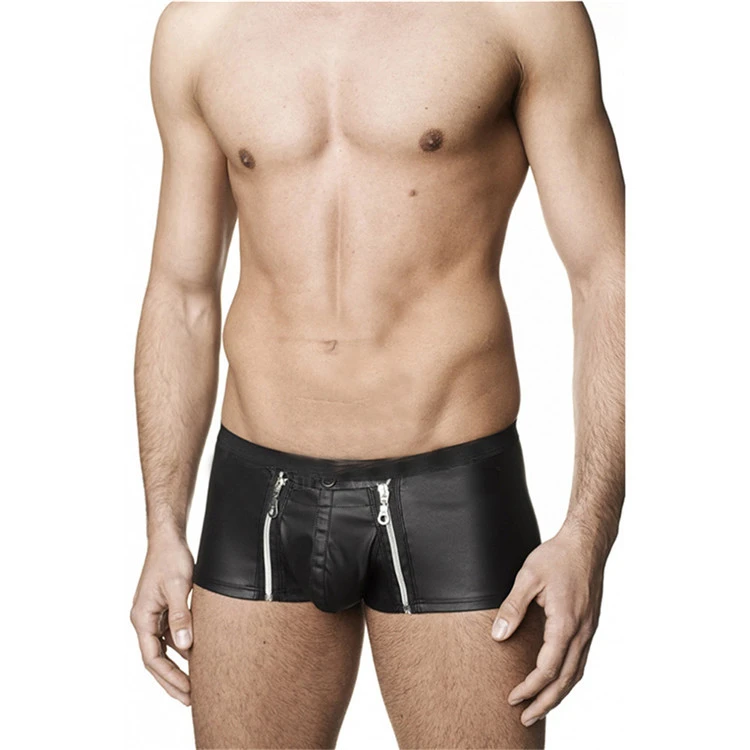 Men's Sexy Patent Leather Boxer Briefs