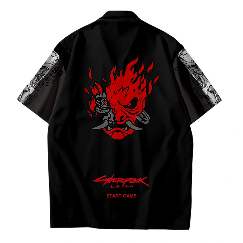 3D digital printed casual short-sleeved shirt