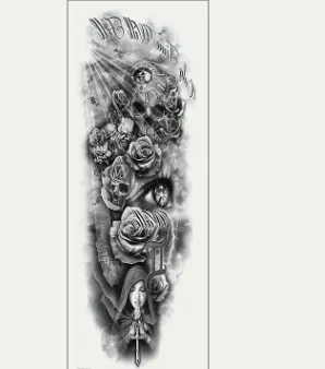 Waterproof full arm tattoo sticker