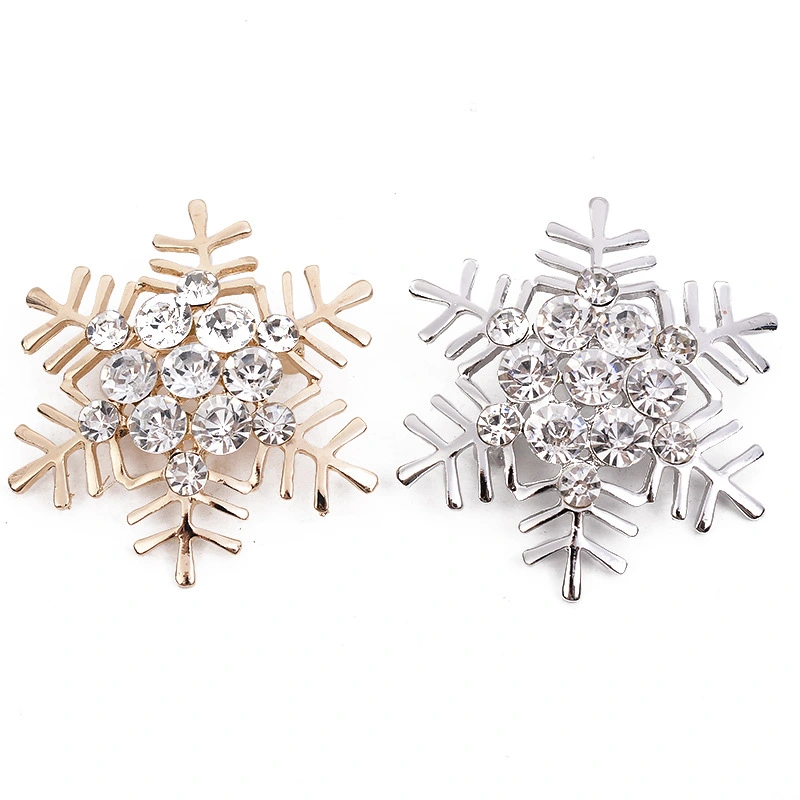 Diamond snowflake brooch