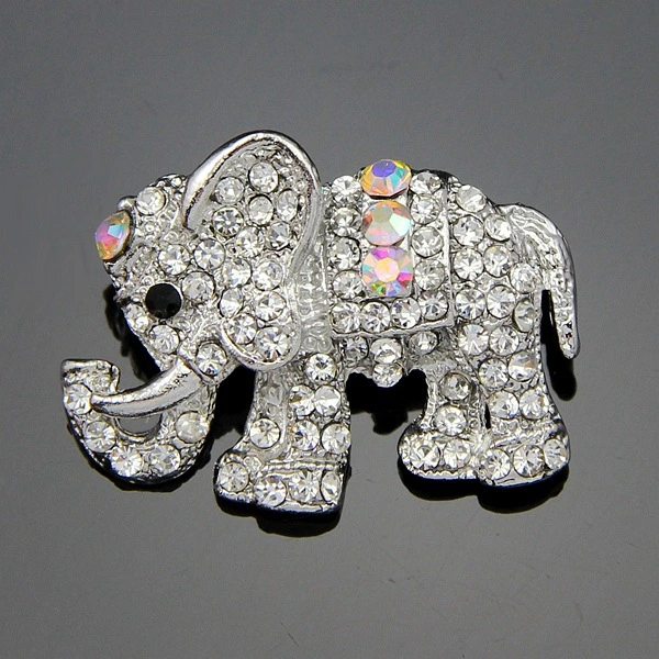 Elephant Rhinestone Brooch