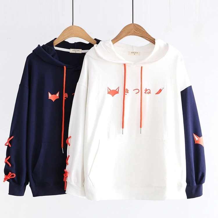 Printed Hooded Sweatshirt Hoodie