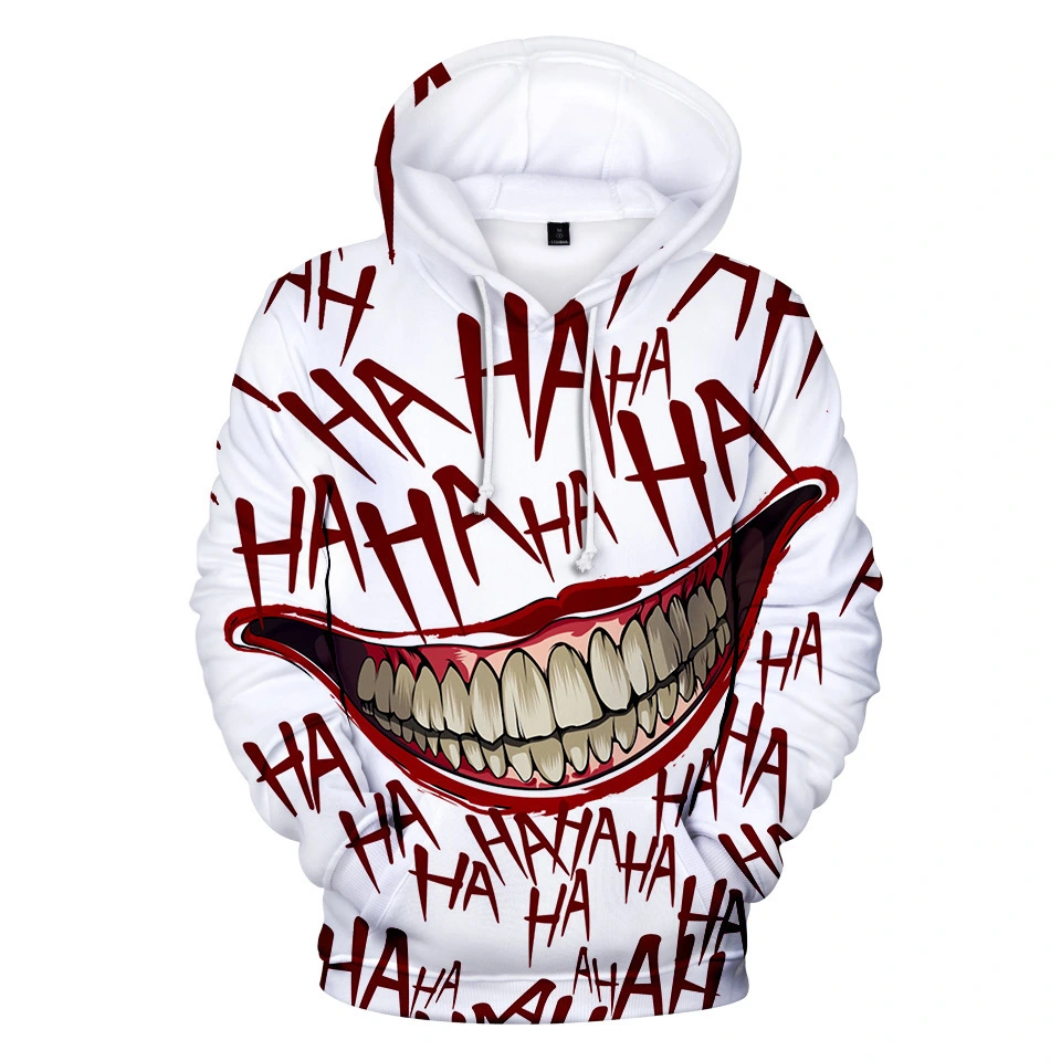 3Dhaha joker hoodie cross-border loose hooded sweater