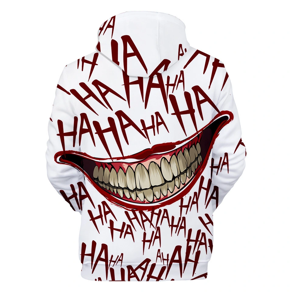 3Dhaha joker hoodie cross-border loose hooded sweater