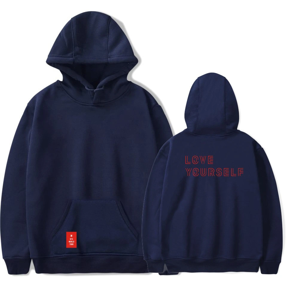 New style  bulletproof youth group love yourself trend large size loose men and women hooded sweater