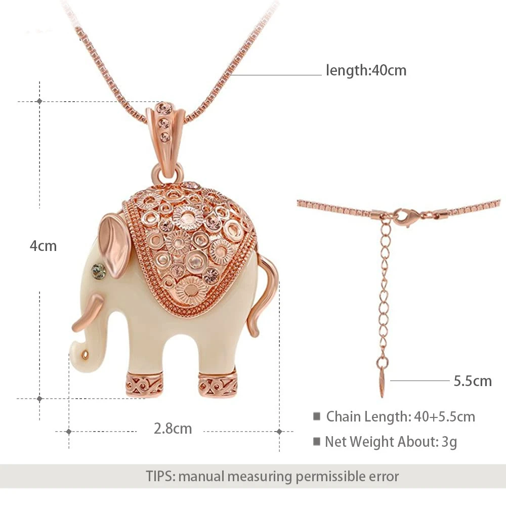 European and American exaggerated cute elephant boutique necklace gifts