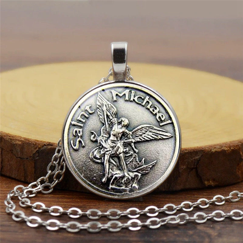 Saint Angel Time Vintage Gemstone Necklace