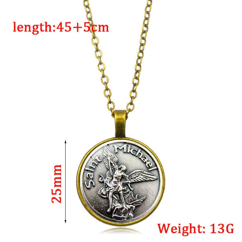 Saint Angel Time Vintage Gemstone Necklace