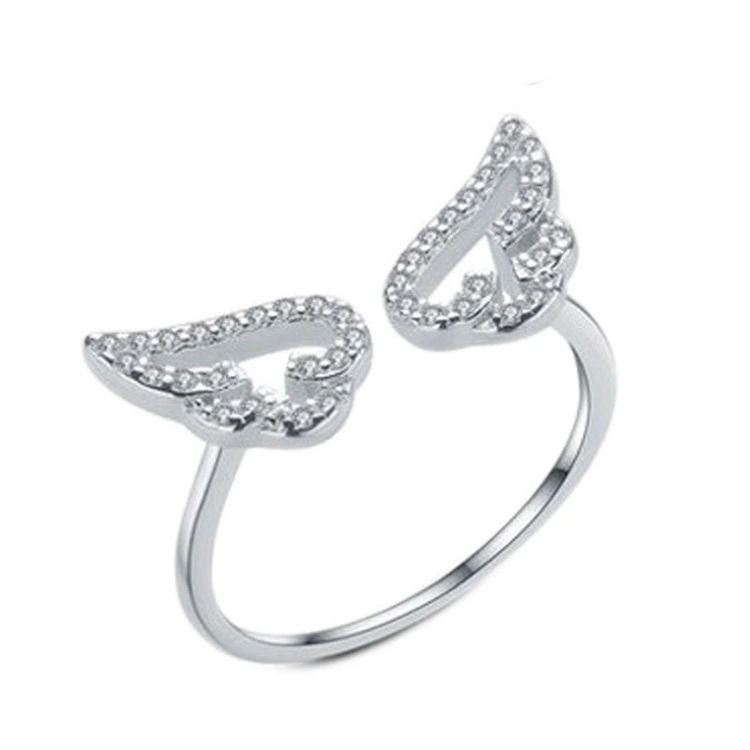 925 Silver Angel Wings  Ring Adjustable Ring